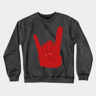 Red Hand of Rock Crewneck Sweatshirt